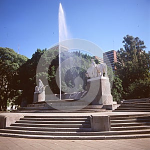 water fountain, Plaza Alemania is a square located in Palermo Chico, an area of Palermo in Buenos Aires, photo